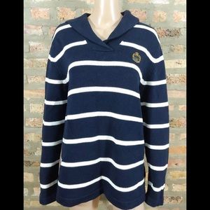 Ralph Lauren Striped Collared Cotton Pullover